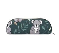 FHEBNDS Jolie trousse de maquillage Koala pour homme et femme - Grande trousse à crayons esthétique - Pochette à monnaie en cuir avec fermeture éclair - Organiseur de bureau - Essentiels de voyage
