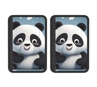 FHEBNDS Lot de 2 housses de ceinture de sécurité universelles douces et confortables Motif panda