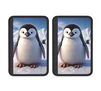 FHEBNDS Lot de 2 housses universelles douces et confortables pour ceinture de sécurité de voiture Motif pingouin mignon