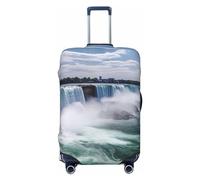 FHEBNDS Niagara Falls Housse de bagage lavable approuvée par la TSA en élasthanne élastique anti-rayures pour bagages de voyage de 45,7 à 81,3 cm, Noir , S