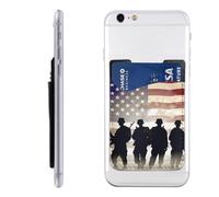 FHEBNDS Portefeuille de téléphone à coller sur le thème de la journée des forces armées américaines, porte-cartes de téléphone portable, porte-cartes en cuir pour cartes d'identité, de crédit, pour