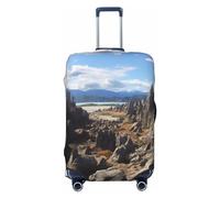 FHEBNDS Rocks Scenic Housse de bagage lavable approuvée par la TSA élastique en élasthanne Protection anti-rayures pour bagages de voyage Convient aux bagages de 45,7 à 81,3 cm, Noir , M