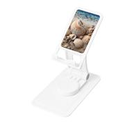 FHEBNDS Seashells by The Seashore Support de téléphone portable rotatif à 360° pliable pour bureau et maison, hauteur réglable pour tablette, support portable pour téléphone portable, iPad