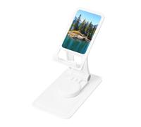 FHEBNDS Spirit Island in Lake Support de téléphone pour bureau, rotation à 360 °, support pliable pour téléphone portable et iPad
