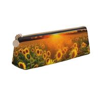FHEBNDS Trousse de maquillage en cuir avec fermeture éclair pour homme et femme - Grand étui à crayons esthétique - Pochette à monnaie - Trousse de maquillage en cuir avec fermeture éclair