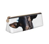 FHEBNDS Trousse de maquillage en cuir avec fermeture éclair pour homme et femme - Grande trousse à crayons esthétique - Pochette à crayons - Trousse de maquillage en cuir avec fermeture éclair