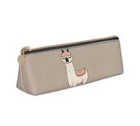 FHEBNDS Trousse de maquillage en cuir avec fermeture éclair pour homme et femme - Grande trousse à crayons esthétique - Trousse à crayons - Trousse de maquillage en cuir avec fermeture éclair