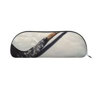 FHEBNDS Trousse de maquillage en cuir avec fermeture éclair pour homme et femme - Grande trousse à crayons - Esthétique - Pochette à crayons - Trousse de maquillage en cuir avec fermeture éclair