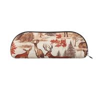 FHEBNDS Trousse de maquillage en cuir avec fermeture éclair pour homme et femme - Grande trousse à crayons esthétique - Trousse à crayons - Trousse de maquillage en cuir avec fermeture éclair