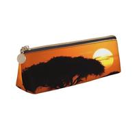 FHEBNDS Trousse de maquillage en cuir avec fermeture éclair pour homme et femme Motif savane africaine