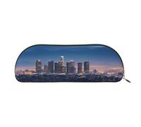 FHEBNDS Trousse de maquillage Los Angeles Skyline pour homme et femme - Grande trousse à crayons esthétique, pochette à crayons, porte-monnaie, trousse de maquillage en cuir avec fermeture éclair