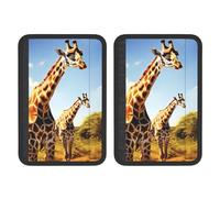 FHEBNDS Wild Giraffe Lot de 2 housses universelles douces et confortables pour ceinture de sécurité de voiture, sac à dos, épaule, coussin de protection pour harnais pour accessoires d'intérieur de