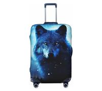 FHEBNDS Wolfs Housse de bagage lavable approuvée par la TSA en élasthanne élastique anti-rayures pour bagages de 45,7 à 81,3 cm, Noir , XL