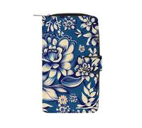 FHEDMN Portefeuille fin en cuir synthétique véritable pour homme et femme, blocage fin à deux volets avec 12 emplacements pour cartes, porte-monnaie, porte-cartes de crédit et d'identité, idéal pour