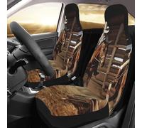 FHEDVBN American West Rodeo Lot de 2 housses de siège avant de voiture - Protection de siège automobile de luxe - Imperméable et antidérapante - Universelle