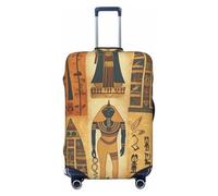 FHEDVBN Ancient Egypt Tribe Series Housse de bagage lavable extensible anti-rayures pour bagage de voyage 45,7 à 81,3 cm, noir, M, Noir , M