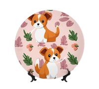 FHEDVBN Assiette décorative pour présentation, assiette décorative en porcelaine anglaise de petite taille de 17,8 cm, assiette à dîner en céramique avec support, ornements muraux, artisanat d'art