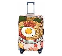 FHEDVBN Delicious Sweet Ramen Housse de bagage lavable extensible anti-rayures Housse de bagage de voyage élastique pour bagages de 45,7 à 81,3 cm, noir, S, Noir , S