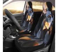 FHEDVBN Doberman Lot de 2 housses de siège avant de voiture de luxe, imperméables et antidérapantes, universelles