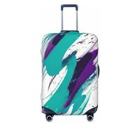 FHEDVBN Housse de bagage avec motif tasse des années 90, lavable, extensible, anti-rayures, housse de bagage de voyage, housse de bagage élastique pour 45,7 à 81,3 cm, noir, M, Noir , M