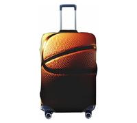 FHEDVBN Housse de bagage de fond de basket-ball, lavable, extensible, protection anti-rayures, housse de protection élastique pour bagages de 45,7 à 81,3 cm, noir, L, Noir , L