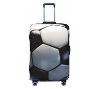 FHEDVBN Housse de bagage en forme de ballon de football, lavable, extensible, protection anti-rayures, housse de bagage élastique pour bagages de 45,7 à 81,3 cm, Noir , XL
