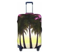 FHEDVBN Housse de bagage en forme de palmier tropical, lavable, extensible, anti-rayures, housse de protection élastique pour bagages de 45,7 à 81,3 cm, noir, M, Noir , M