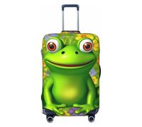 FHEDVBN Housse de bagage grenouille lavable et extensible anti-rayures pour valise de voyage housse de protection élastique pour bagages de 45,7 à 81,3 cm, Noir , XL