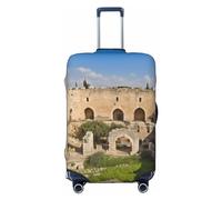 FHEDVBN Housse de bagage Israël à la tour de David - Lavable - Extensible - Anti-rayures - Housse de bagage élastique pour 45,7 à 81,3 cm, Noir , L