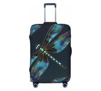 FHEDVBN Housse de bagage libellule - Lavable et extensible - Protection anti-rayures - Housse de bagage de voyage élastique - Convient pour 45,7 à 81,3 cm - Noir - XL, Noir , XL
