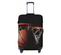 FHEDVBN Housse de protection pour bagage de basket-ball, lavable, extensible, anti-rayures, housse de protection élastique pour bagages de 45,7 à 81,3 cm, Noir , XL