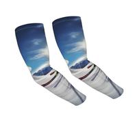 FHEDVBN Manchons de compression de bras de ski d'hiver pour homme et femme, manches de soleil en plein air, manches de sport rafraîchissantes, noir, taille unique