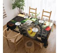FHEDVBN Nappe rectangulaire à thème tracteur pour table rectangulaire - 137 x 183 cm - Imperméable et anti-déversement - Lavable - Décoration de table rectangulaire pour intérieur et extérieur