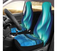 FHEDVBN Northern Lights Lot de 2 housses de siège avant de voiture de luxe - Imperméable et antidérapante - Protection universelle pour sièges avant