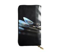 FHEDVBN Portefeuille en cuir avec motif flèches de fléchettes pour homme et femme - Grand sac à main d'affaires - Porte-téléphone - Porte-cartes de crédit - Porte-monnaie - Avec fermeture éclair