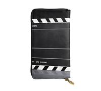 FHEDVBN Portefeuille noir classique pour homme et femme - Long sac à main en cuir - Grand sac à main d'affaires - Porte-téléphone - Porte-cartes de crédit - Étui à monnaie avec fermeture éclair