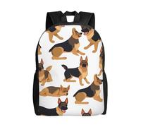 FHEDVBN Sac à dos de randonnée léger décontracté pour ordinateur portable pour homme et femme Berger allemand Sac à dos de voyage