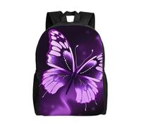 FHEDVBN Sac à dos de randonnée léger décontracté pour ordinateur portable pour homme et femme - Joli papillon violet - Sac à dos de voyage