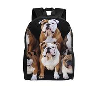 FHEDVBN Sac à dos de randonnée léger et décontracté pour ordinateur portable pour homme et femme, bouledogues anglais, sac à dos de voyage