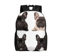 FHEDVBN Sac à dos de randonnée léger et décontracté pour ordinateur portable pour homme et femme, bouledogue français, sac à dos de voyage