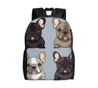 FHEDVBN Sac à dos de randonnée léger et décontracté pour ordinateur portable pour homme et femme, bouledogue français, sac à dos de voyage