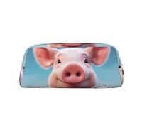 FHEDVBN Trousse de maquillage souriante de voyage grande trousse de toilette pour femmes et hommes en cuir avec fermeture éclair, Argenté., Taille unique