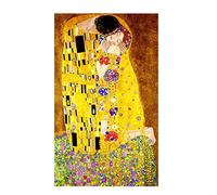 Fheeao Diamond Painting 5D Kits Complets Gustav Klimt Baiser Grande Taille Broderie Diamant Point De Croix Strass Peinture Diamant Arts Craft pour Adultes Enfant Home Décoration Murale 40x80cm