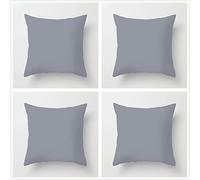 Fheeao Housse Coussin Gris Simple Housse de Coussin 75x75cm, pour Decoration Salon Maison Cadeau 30x30in