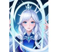 Fheeao Peinture Diamant Adulte,Princesse en bleu 5D Diamond Painting kit Complet,Diamant Strass Point de Croix Cristal Painting,Princesse en bleu Diamant Kit Enfants,Murale Décoration Cadeau,50x60cm
