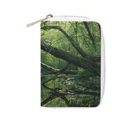 FHESDCW An Ancient Swamp Sac à cartes en cuir avec fermeture éclair et 20 emplacements pour cartes de débit, 16 x 11,5 cm, Style :, 16x11.5cm