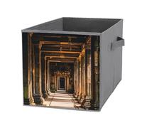 FHESDCW Angkor Thom Boîte de rangement pliable avec poignées, cubes de rangement Oxford durables, 1 organiseur de placard pliable pour la maison, l'étagère, le bureau, les voyages
