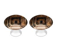 FHESDCW Angkor Thom Lot de 2 boutons de placard en acier inoxydable avec vis, installation facile, poignées d'armoire modernes pour cuisine, salle de bain, commode