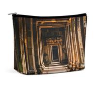 FHESDCW Angkor Thom Trousse de maquillage pour femme en cuir synthétique étanche avec fermeture éclair Organiseur de maquillage portable