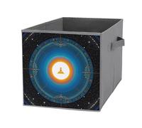 FHESDCW Balance Point of Cosmic Culture Boîte de rangement pliable avec poignées, cubes de rangement Oxford durables, 1 organiseur de placard pliable pour la maison, l'étagère, le bureau, les voyages
